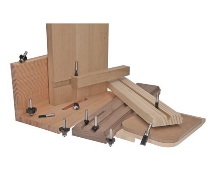 Bosch 6-teiliges Nutfräser-Set Nut Fräser - 8mm Schaft - 2 und 3 schneidig