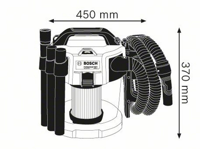 Bosch Professional GAS 18V-10 L Akku-Staubsauger - GAL 1880 - 2x5AH Akku