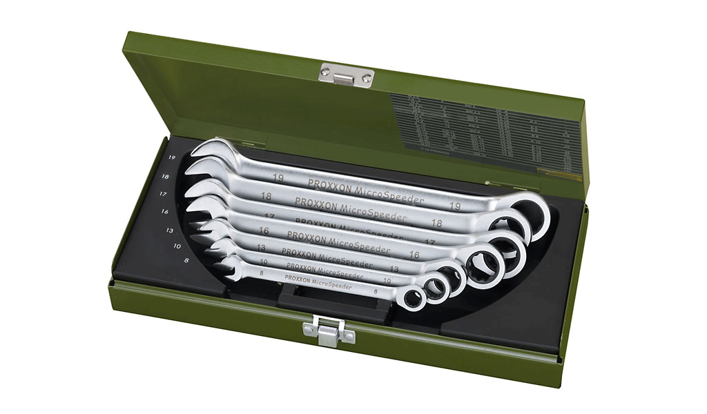 Proxxon MicroSpeeder gerade Form - 23275 - 7-teilig - 8-19mm - 72-zahnig