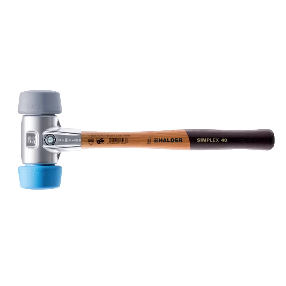 Halder Simplex Schonhammer Ø 50:40 mm - TPE-soft - TPE-mid - Aluminiumgehäuse