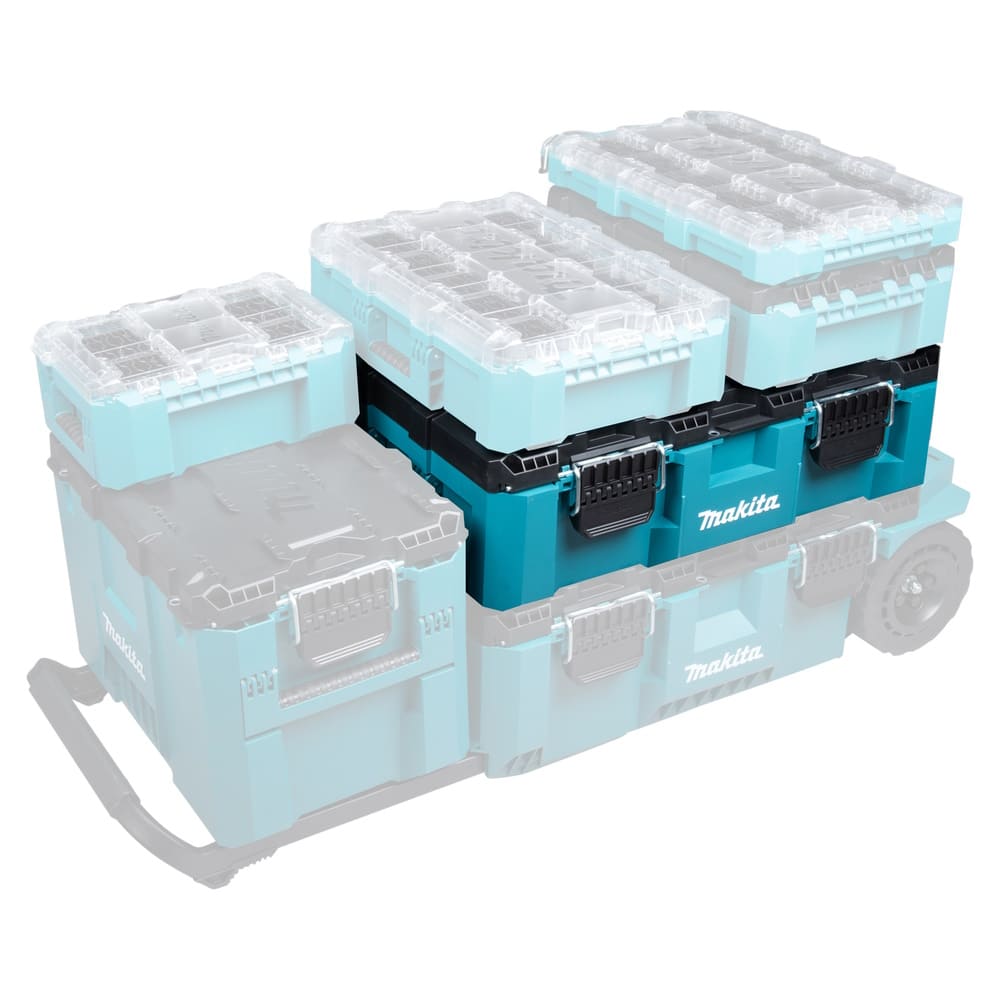 Makita MAKTRAK Werkzeugbox Koffer L - Leer - 63,16 Liter Stauraum - P-91017