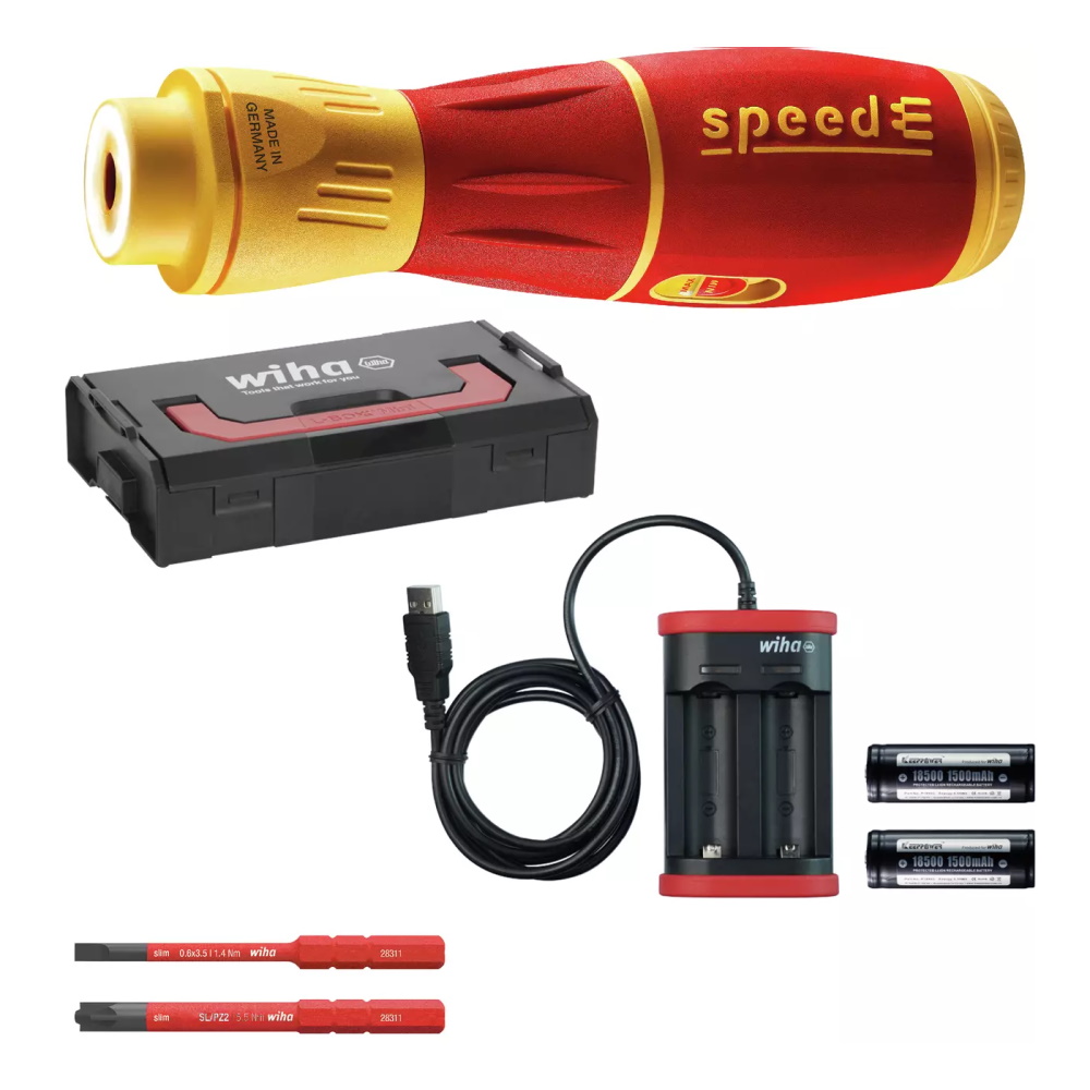 Wiha E-Schraubendreher speedE II electric in mini L-Boxx - 7 teilig - 44318