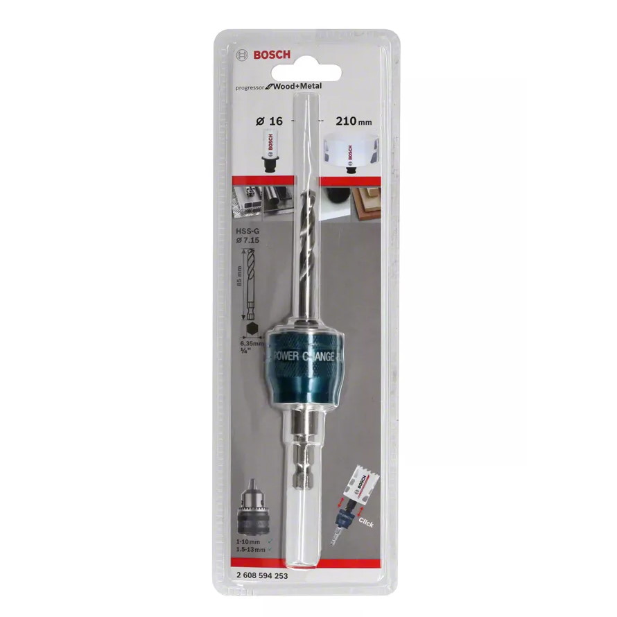 Bosch HSS-BIM-Lochsägen Adapter Power Change Plus 3/8" - 7,15x85 mm - Sechskant