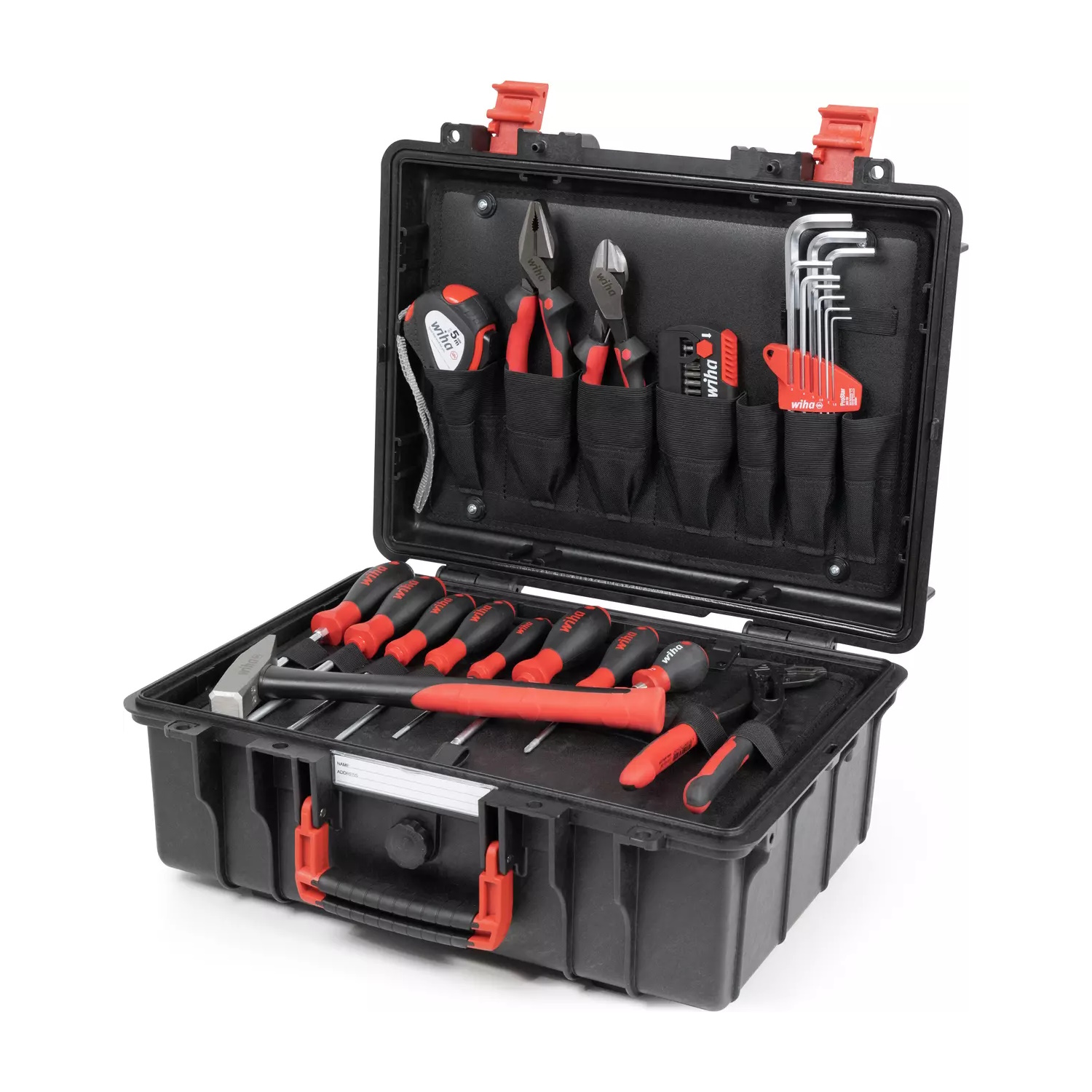Wiha Werkzeugkoffer Basic Set L mechanic mit Handwerkzeugen und Polypropylen