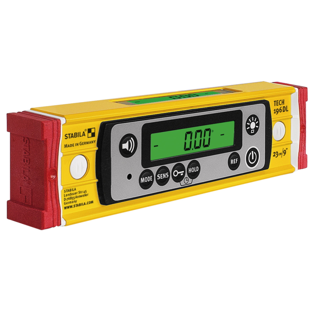 Stabila Elektronik Wasserwaage TECH 196 DL - 23 cm - mit Tasche - IP67 - 19831