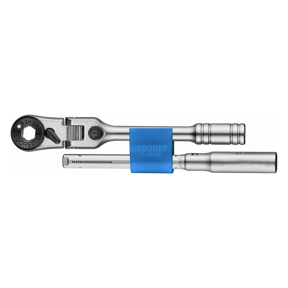 Gedore Bit-Knarren-Set multifunktional - 3 teilig - T Griff - kompakt