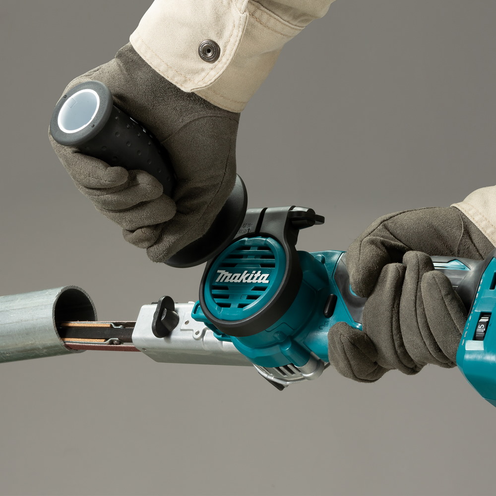 Makita Akku Bandfeile - DBS180Z - inkl. 9mm Ausleger - 18V - mit Motorbremse