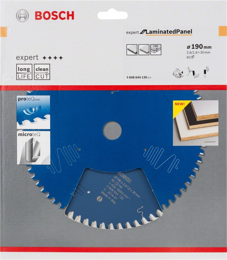 Bosch Sägeblatt Kreissägeblatt EXPERT for laminated Panel - Parkett - 190mm