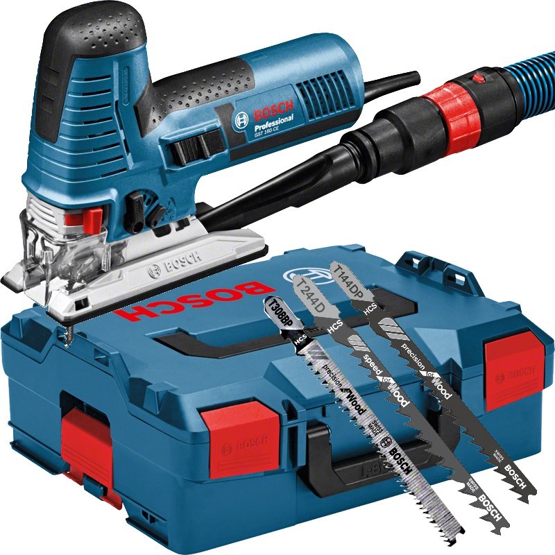 Bosch Stichsäge GST 160 CE - L-BOXX - 3 Sägeblatter - 800 Watt - 2,2 kg