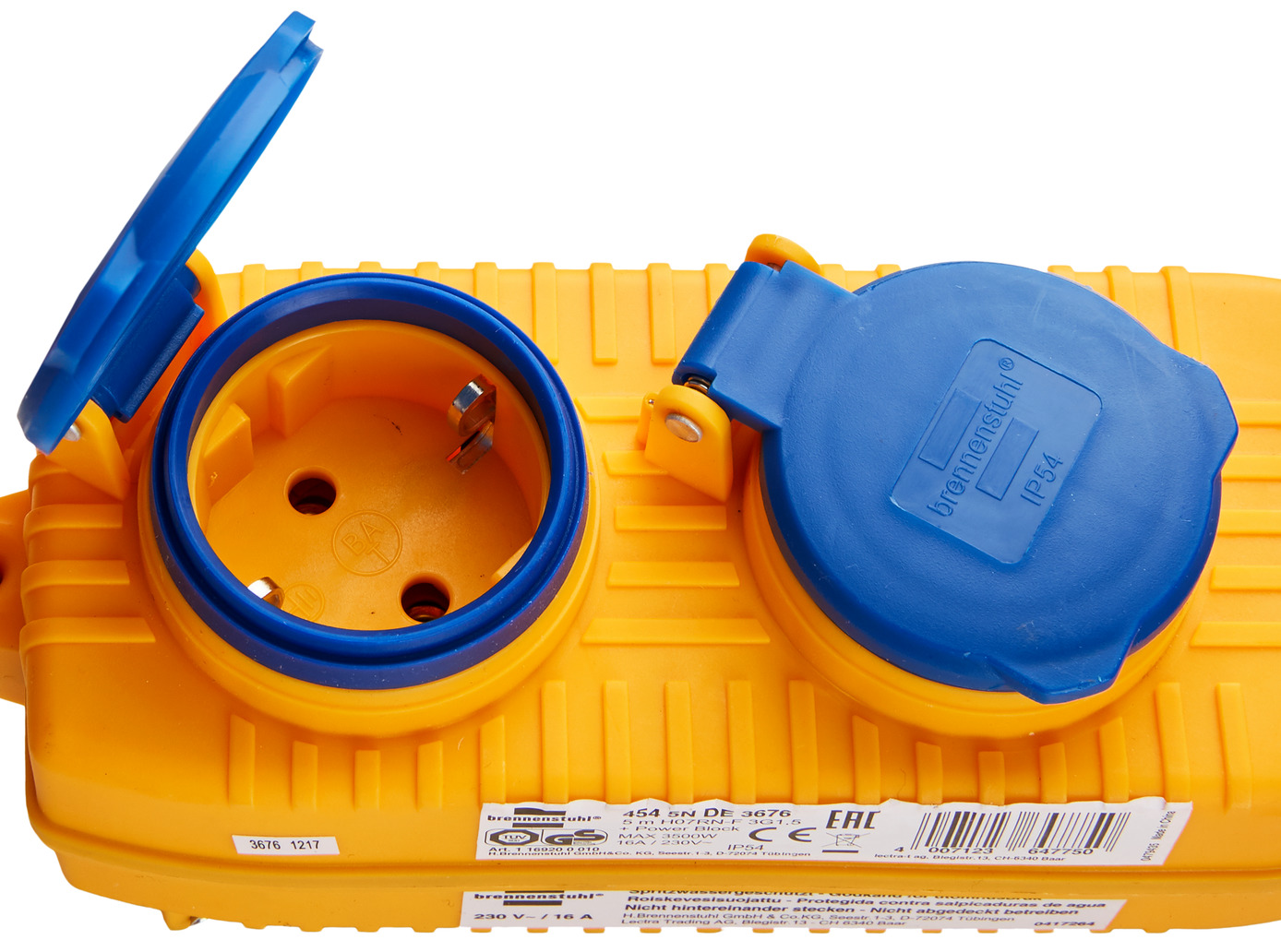 Brennenstuhl Baustellenkabel IP54 mit Powerblock - 1169200010 - 5 Meter