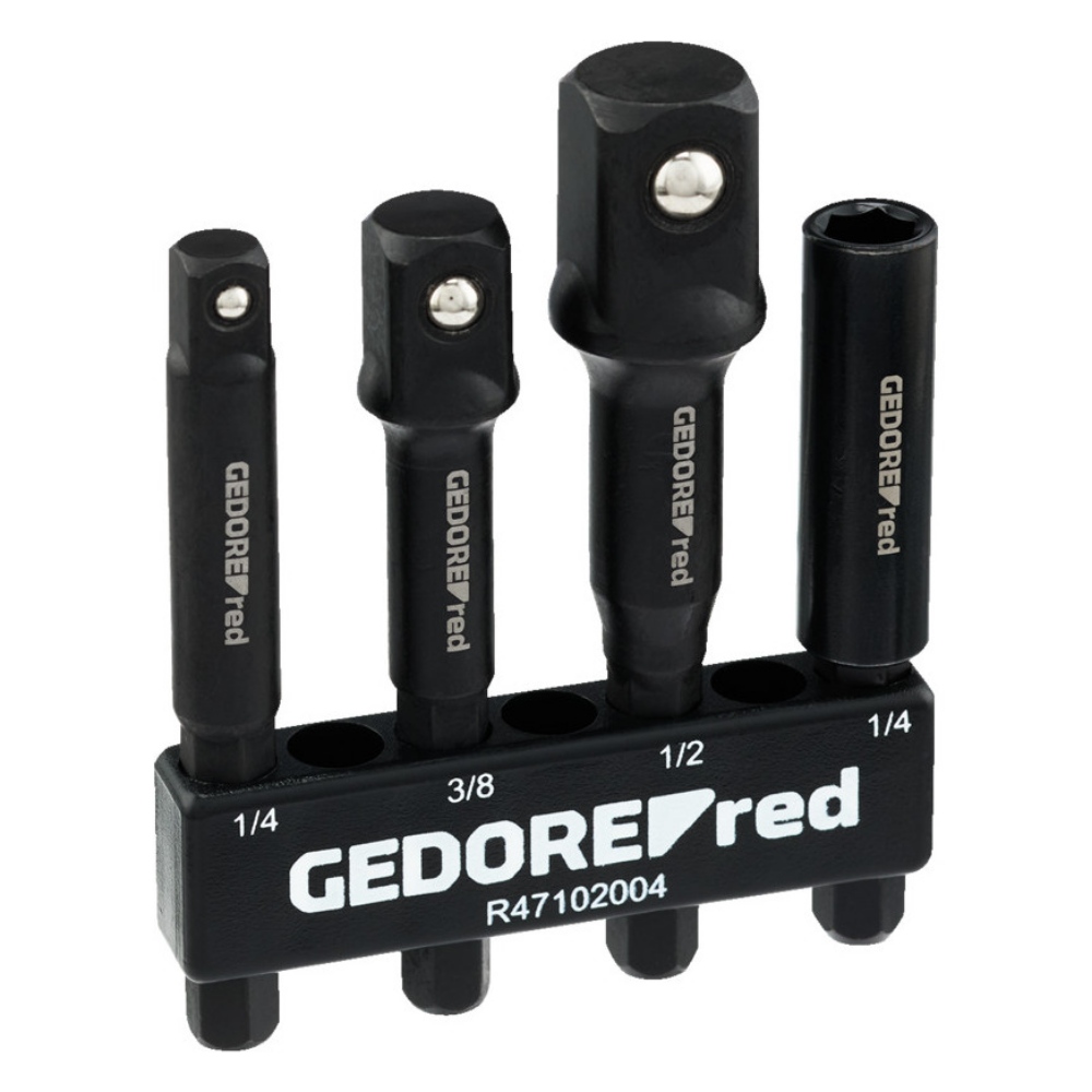 Gedore Adapter Satz - 4 teilig inkl. kompakten Halter