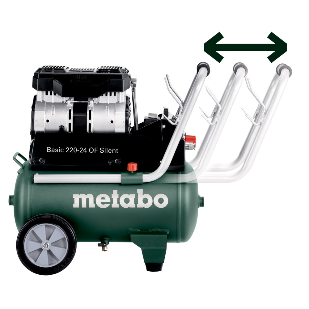 Metabo Kompressor Basic 220-24 OF Silent - 601593000 - 8bar - 1,1kW - 24 Liter