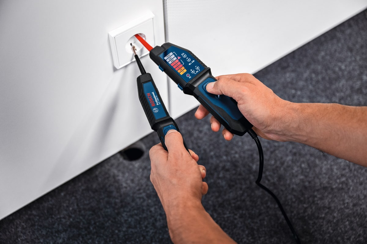 Bosch Spannungsprüfer elektrisches Prüfgerät GVT 1000-15 - inkl. Tasche