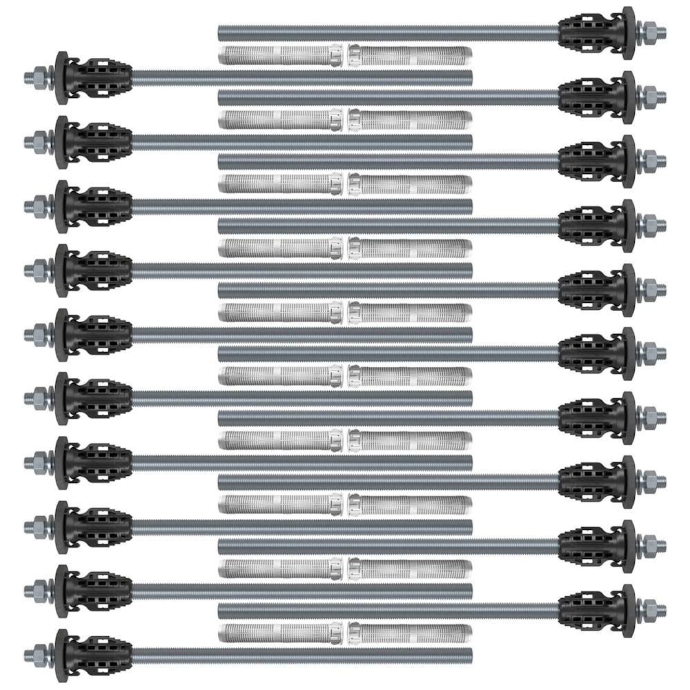 Fischer Dübel Abstandsmontagesystem SET 20 Stück TherMax 2 II 16/250 M12 - WDVS