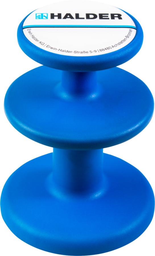 Halder Magnethalter - 3688.002 - 250 Gramm - blau - 10cm lang - 7,5cm ⌀