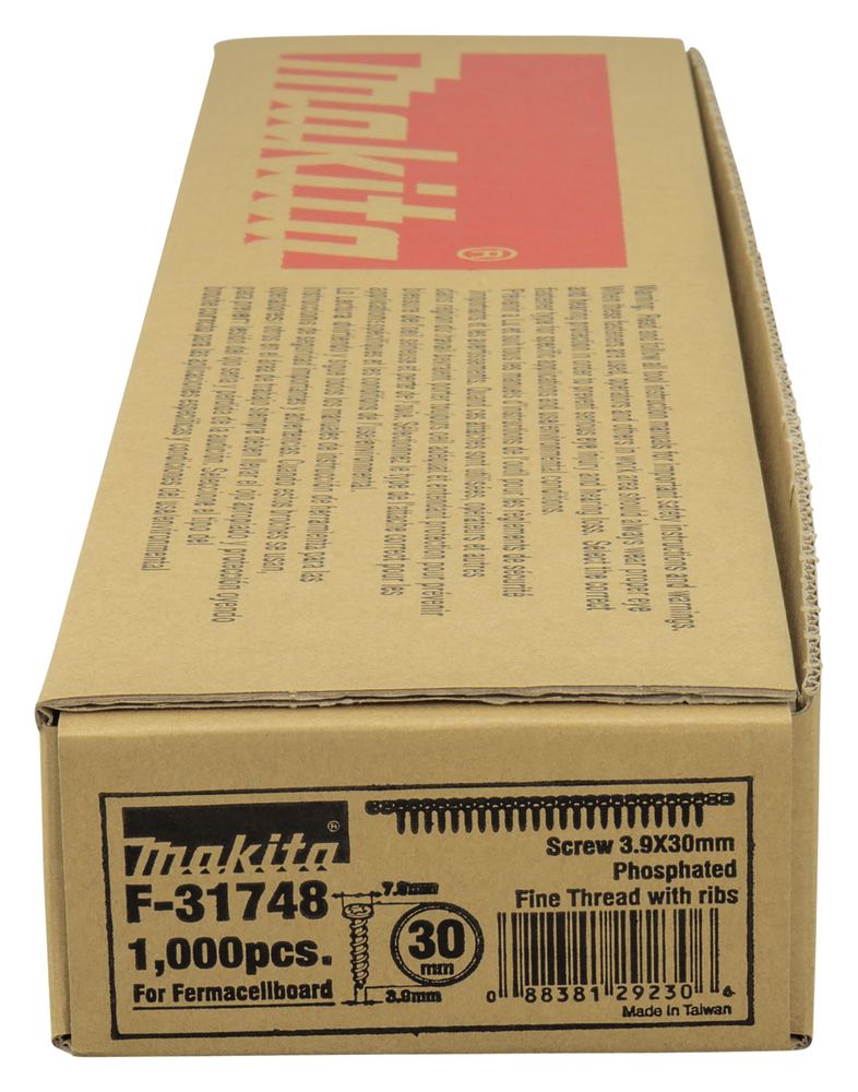 Makita Schnellbauschraube Gipsfaser - F-31748 - 3,9x30mm - PH2 - 1000 Stück