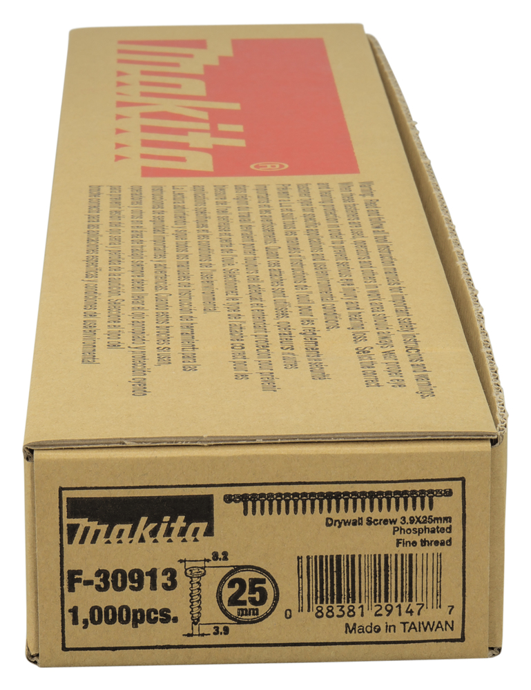 Makita Schnellbauschraube fein - F-30913 - 3,9x25mm - PH2 - gegurtet 1000 Stück