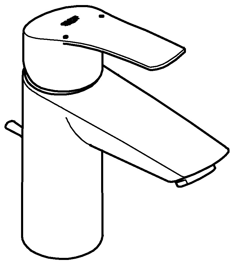 Grohe Einhand-Waschtischbatterie Eurosmart 33265003 Zugstangen-Ablaufgarnitur