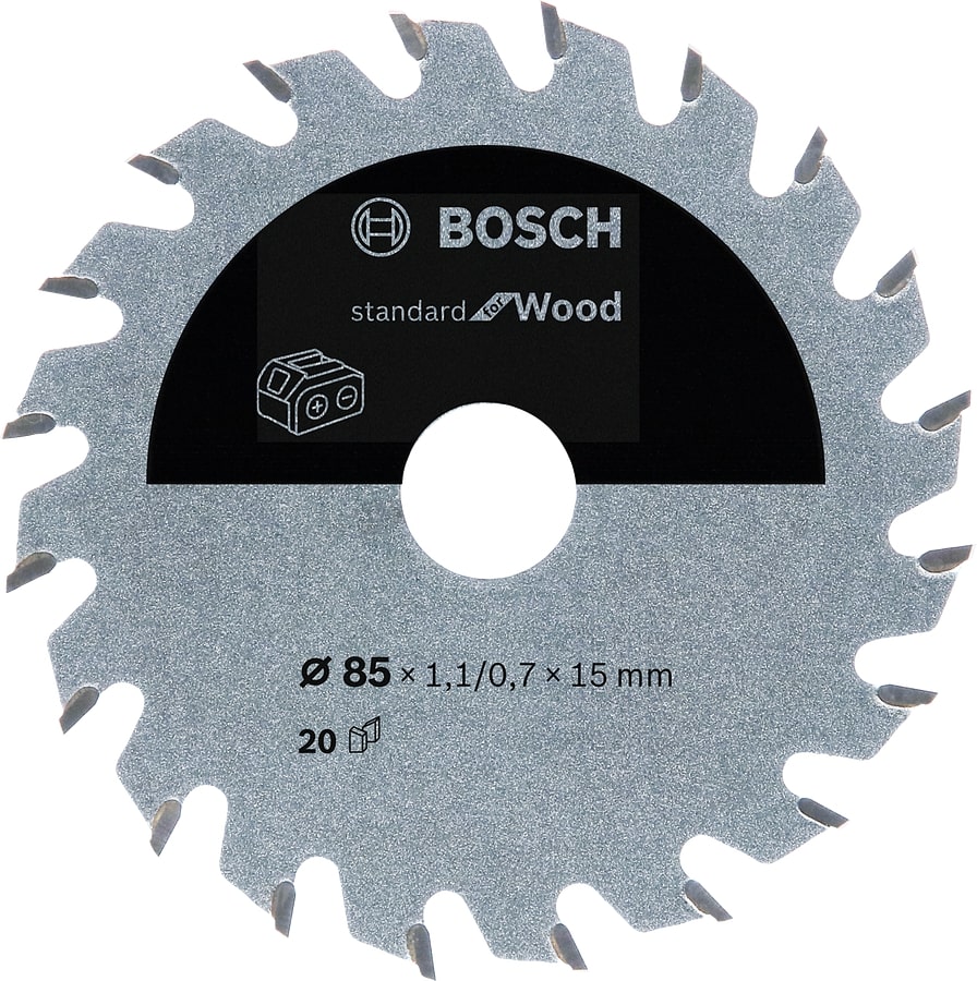 Bosch Sägeblatt Kreissägeblatt Standard for Wood - Holz - Akkusägen - 85mm