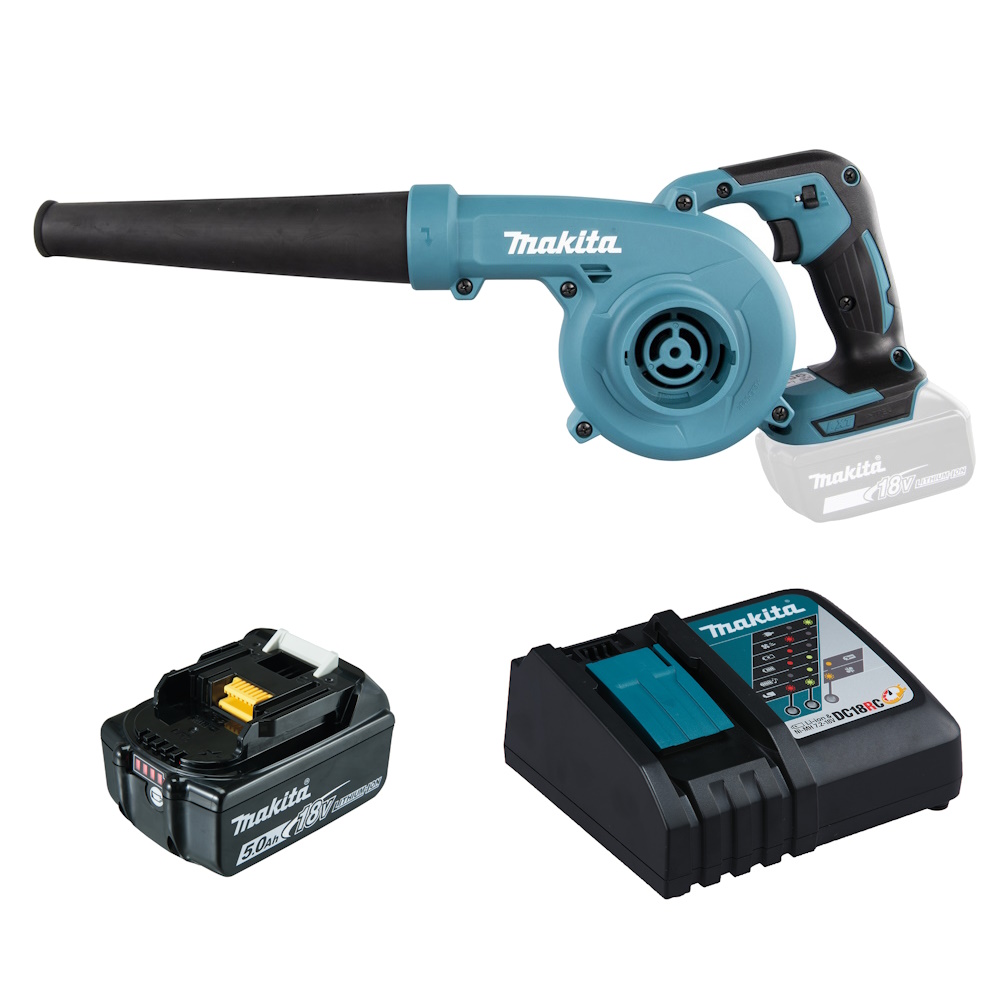 Makita Akku Laubbläser Gebläse DUB185RT - Akku 5 Ah BL1850B - Ladegerät DC18RC