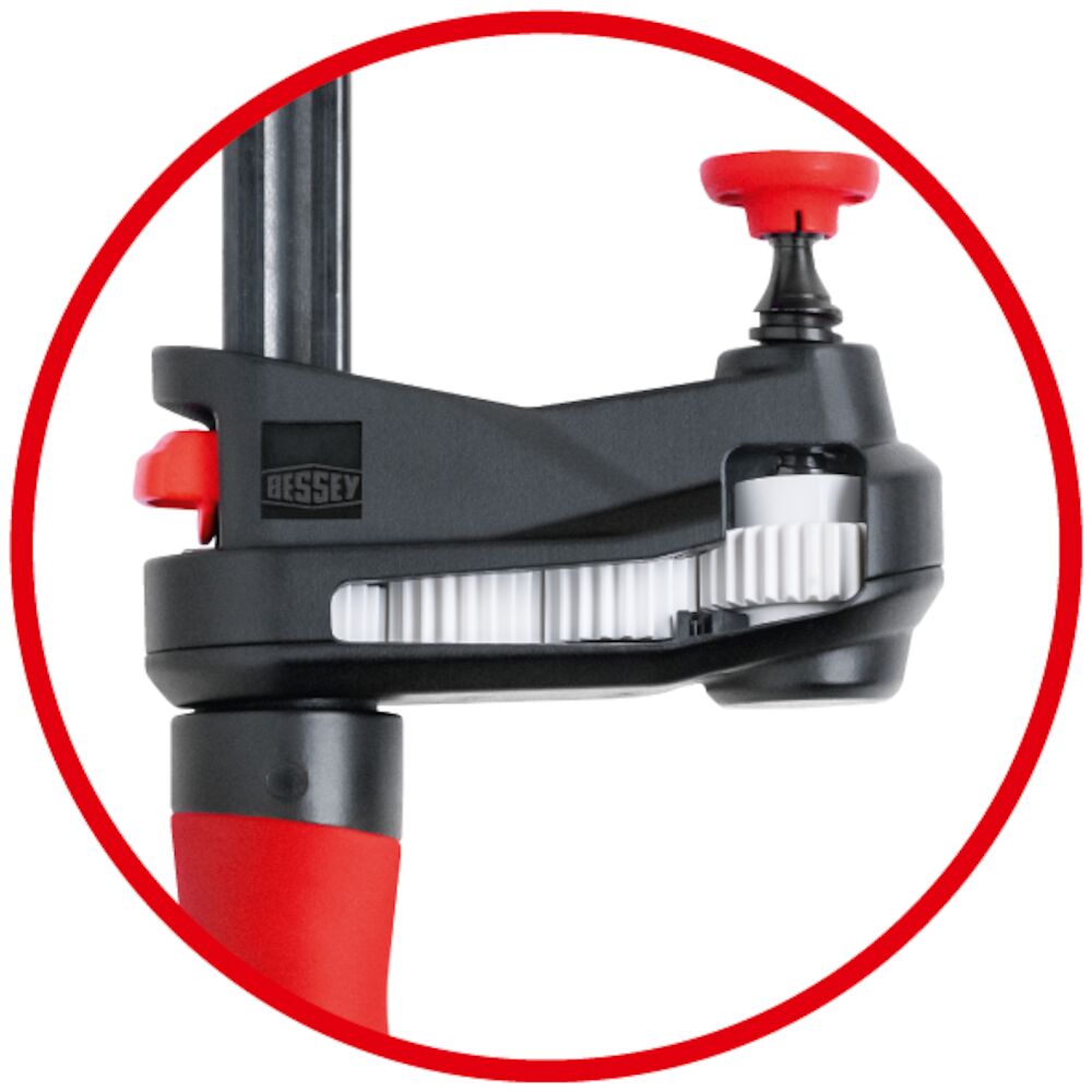 Bessey Getriebezwinge GearKlamp GK45 - 450x60mm - Stahl gehärtet/PA6 Kunststoff