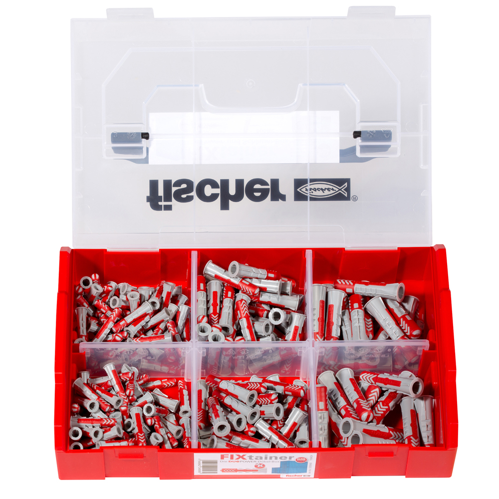 Fischer Dübel DUOPOWER FIXtainer Sortimentsbox - 535968 - 210 Stück