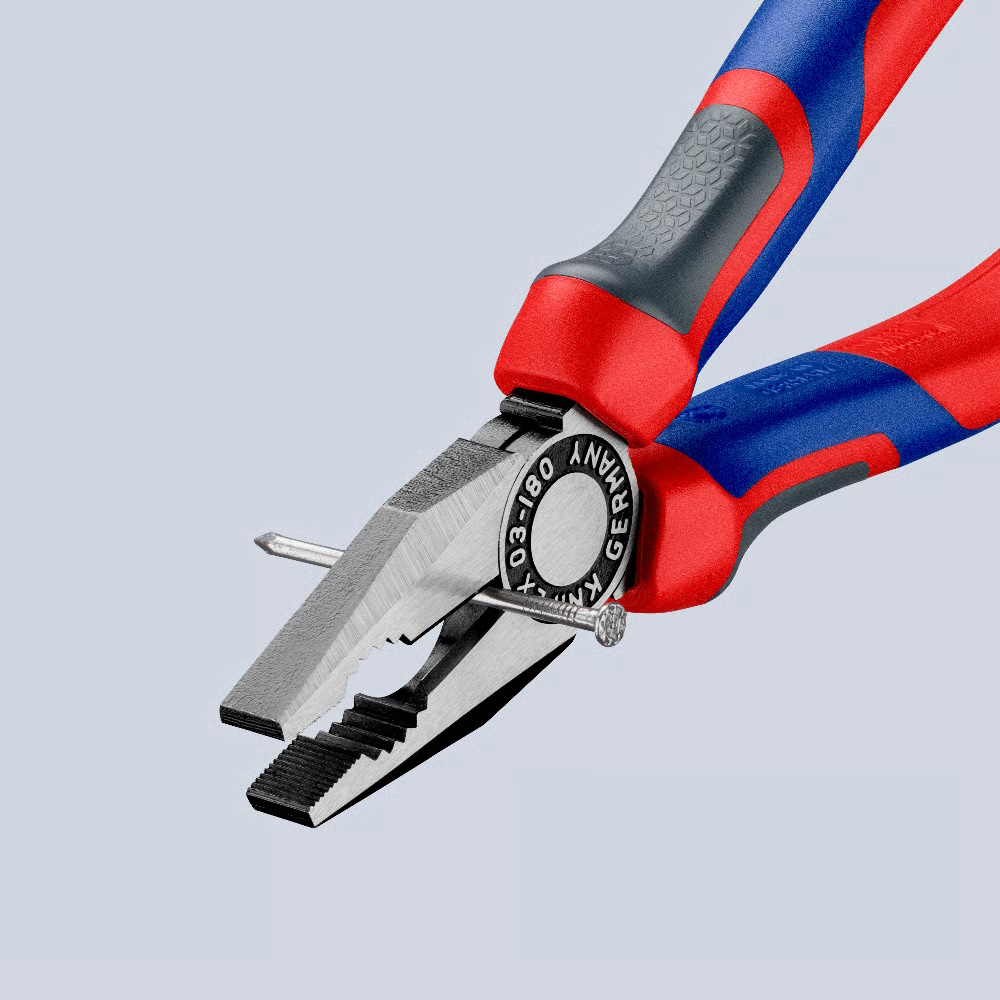Knipex Kombizange 180mm - Universalwerkzeug mit Comfort Griff - 0302180