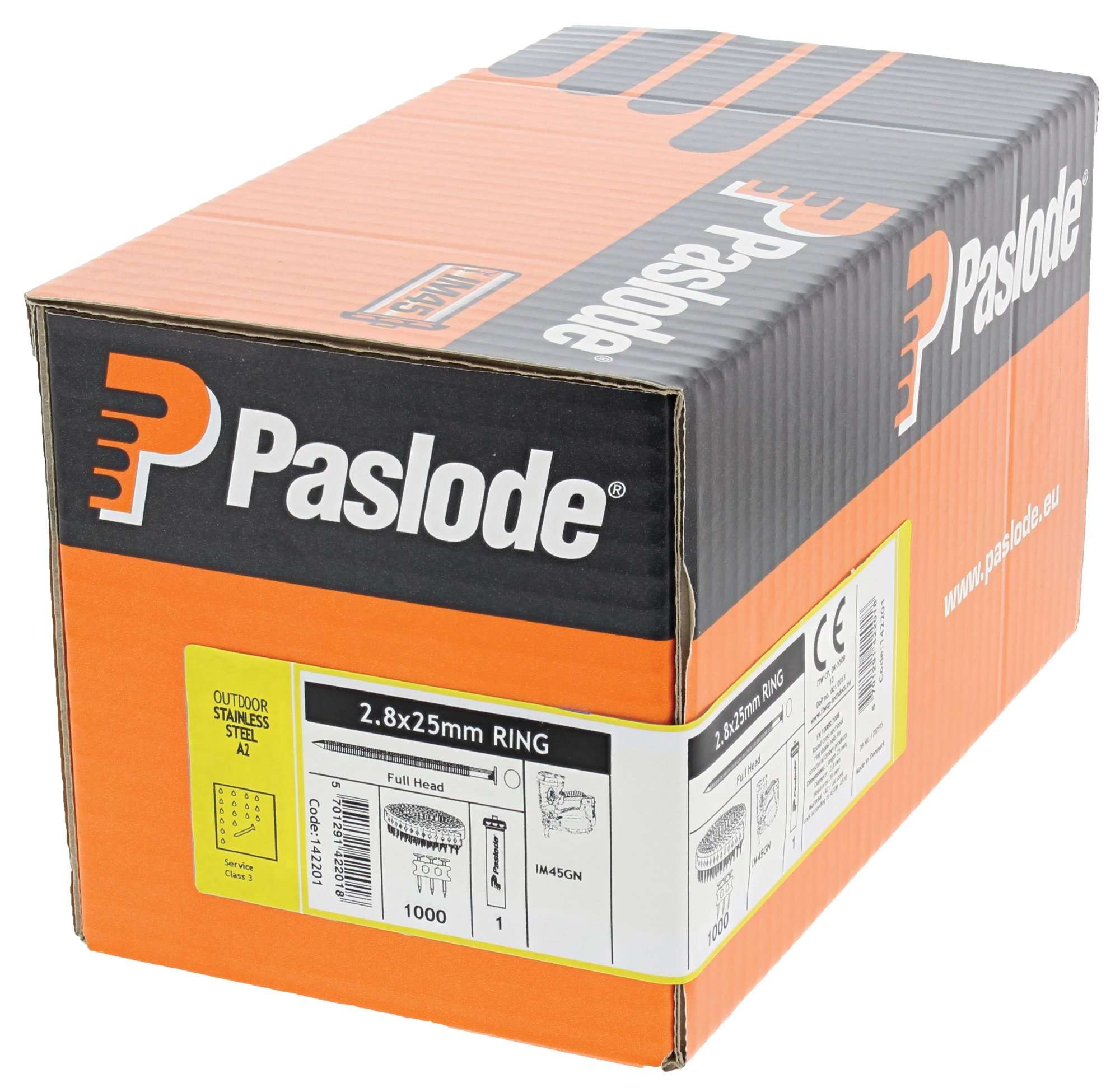 Paslode Coilnägel 0° V2A A2 für IM45 GN - 1000 Stück - 25mm - Ø 2,8mm