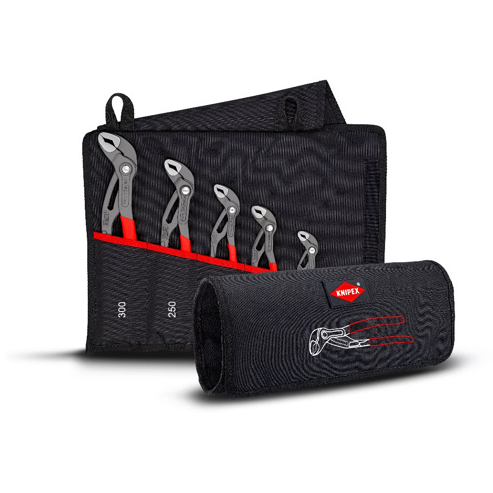 Knipex Cobra Set - Wasserpumpenzangen Set 5-teilig mit Rolltasche  001955S5