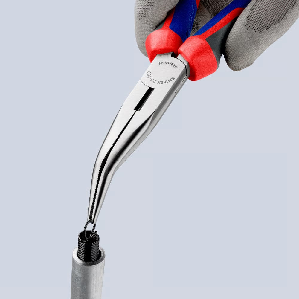 Knipex Flachrundzange Zange 200mm mit Schneide und Comfort Griff - 2622200