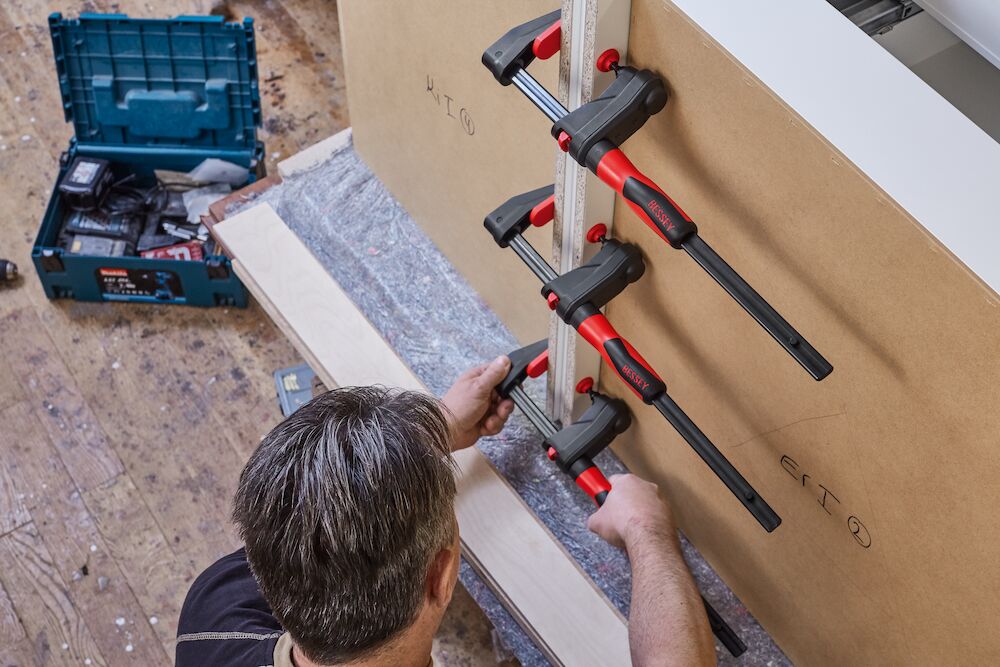 Bessey Getriebezwinge GearKlamp GK45 - 450x60mm - Stahl gehärtet/PA6 Kunststoff