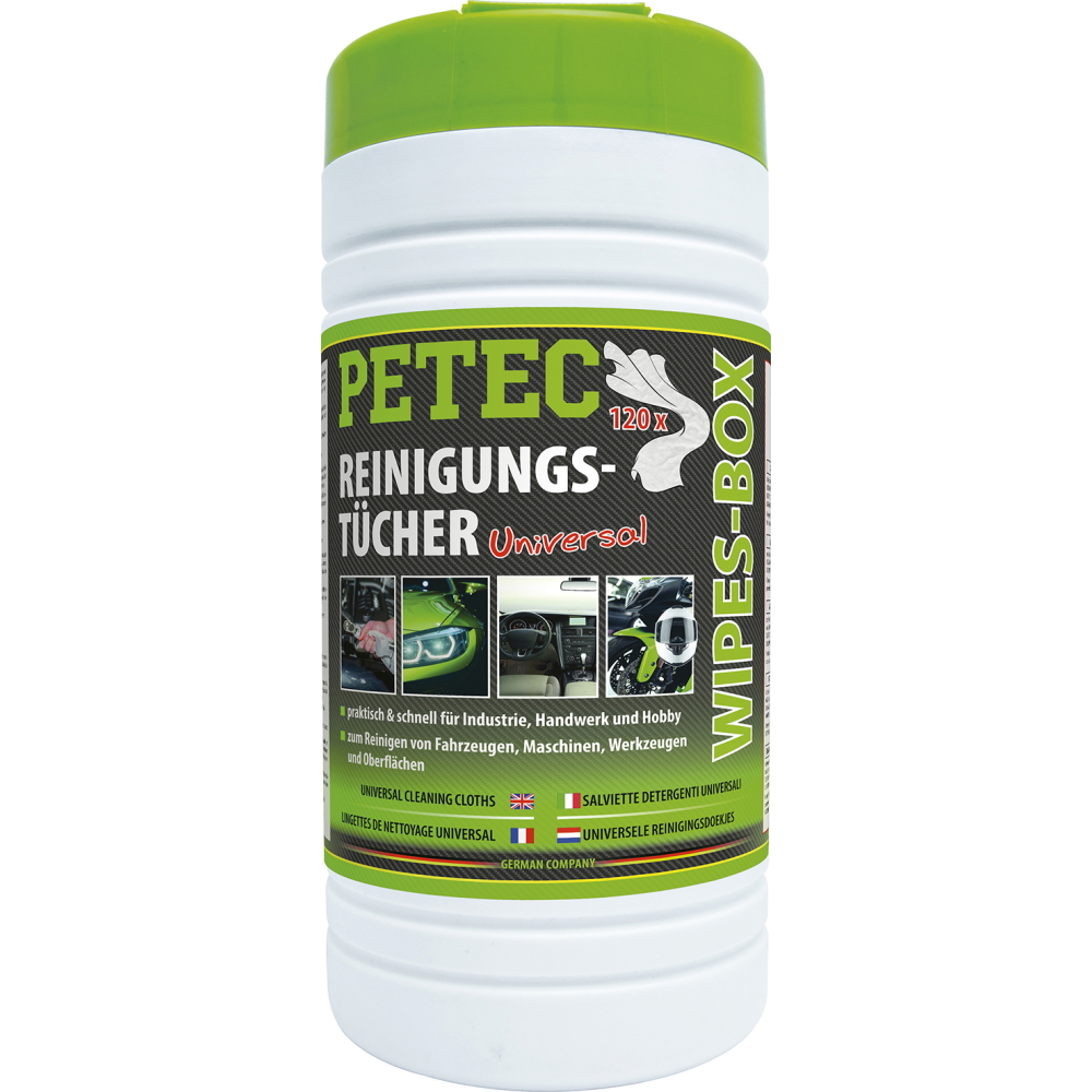 Petec 82120 Reinigungstücher - 120 Stück - Wipes Box - Universal