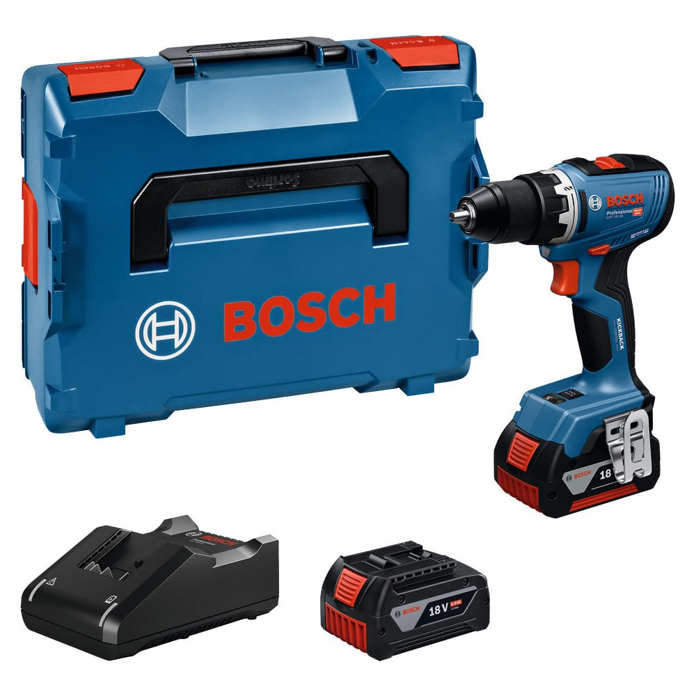 Bosch Akku Bohrschrauber PRO GSR 18V-65 in L-BOXX - 2x 5Ah Akku - Ladegerät