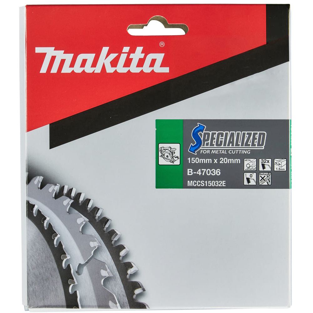 Makita Kreissägeblatt Metall Stahl Akku-SPECIALIZED 150x20x32Z - B-47036