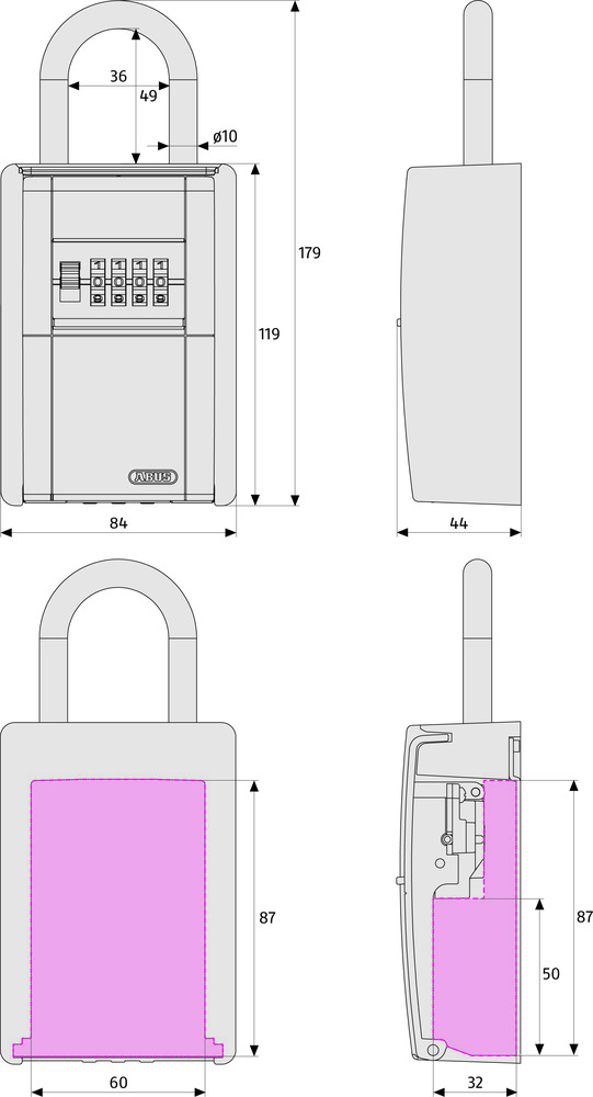 Abus KeyGarage 797 B Schlüsselbox Schlüsselkasten - 46330 - Bügel