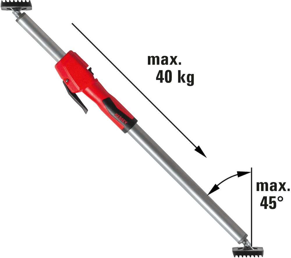 Bessey Decken- und Montagestütze STE mit Pumpgriff STE90 - 575-910mm - bis 350kg