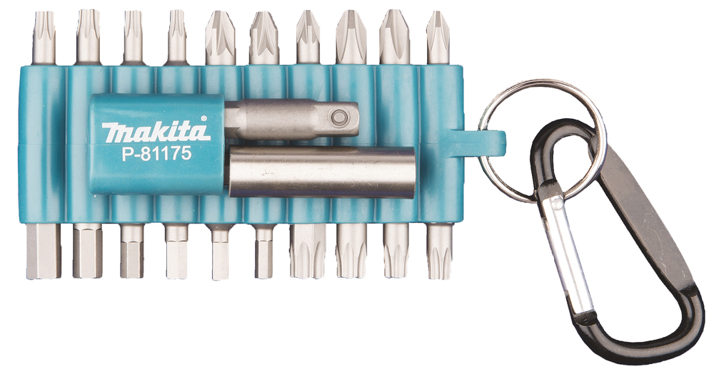 Makita Bit-Set mit Karabiner - P-81175 - 22-teilig - PH, PZ, T, 6-kant - Bithalter