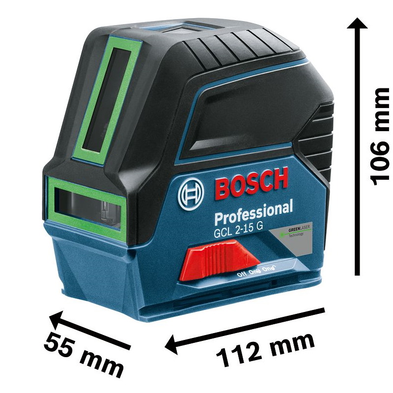 Bosch Professional GCL 2-15 G Kombilaser - Punktlaser - Linienlaser - Grün