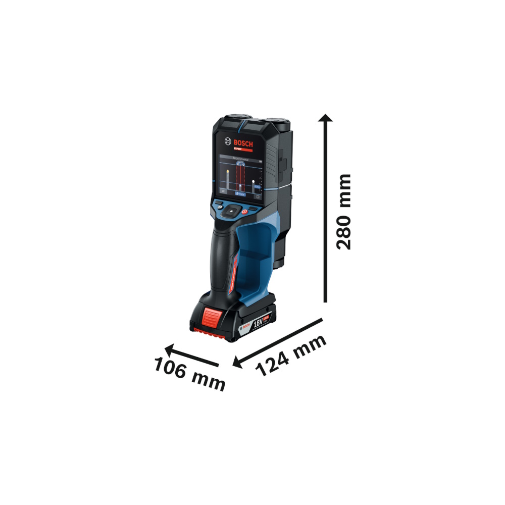Bosch Ortungsgerät D-tect18V-200-17C 200mm - L-Boxx - 18V 2,0Ah Akku - Ladegerät