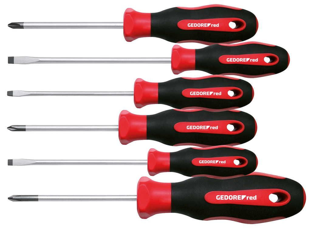 Gedore Red Schraubendreher-Satz - R38002006 - 6-teilig - Schlitz/Kreuz