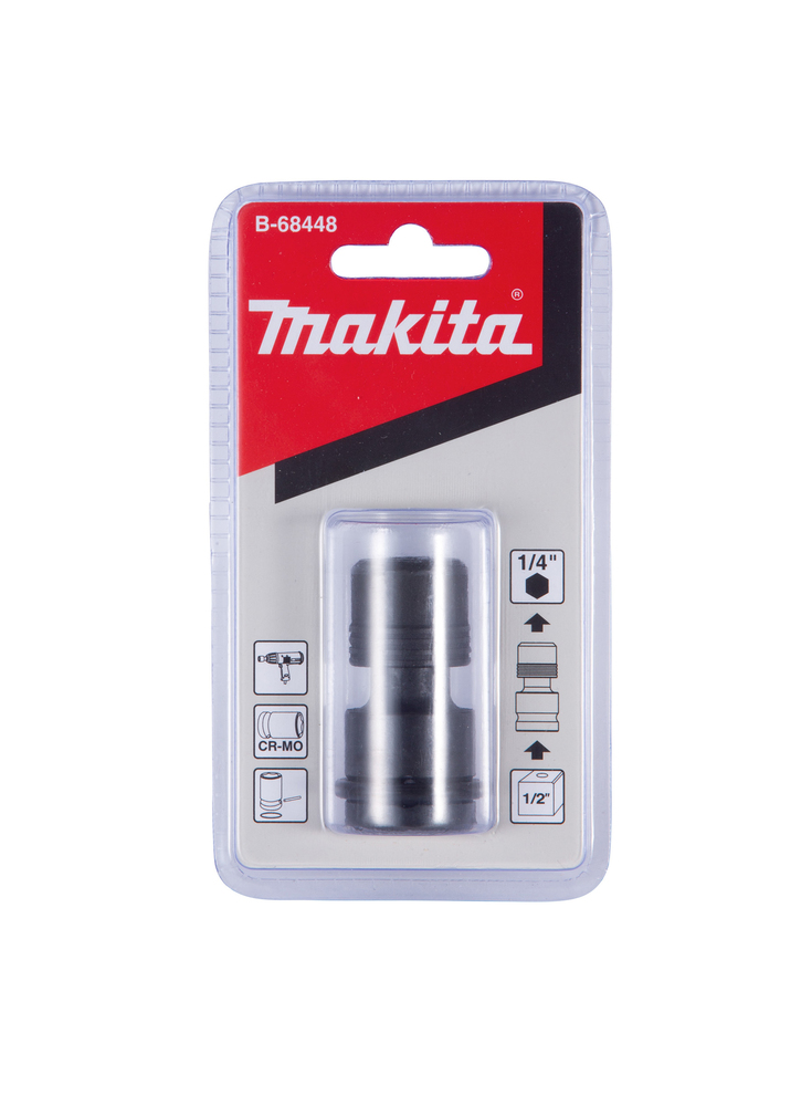 Makita Bit-Adapter 1/2" Vierkant auf 1/4" Sechskant - 51mm - B-68448