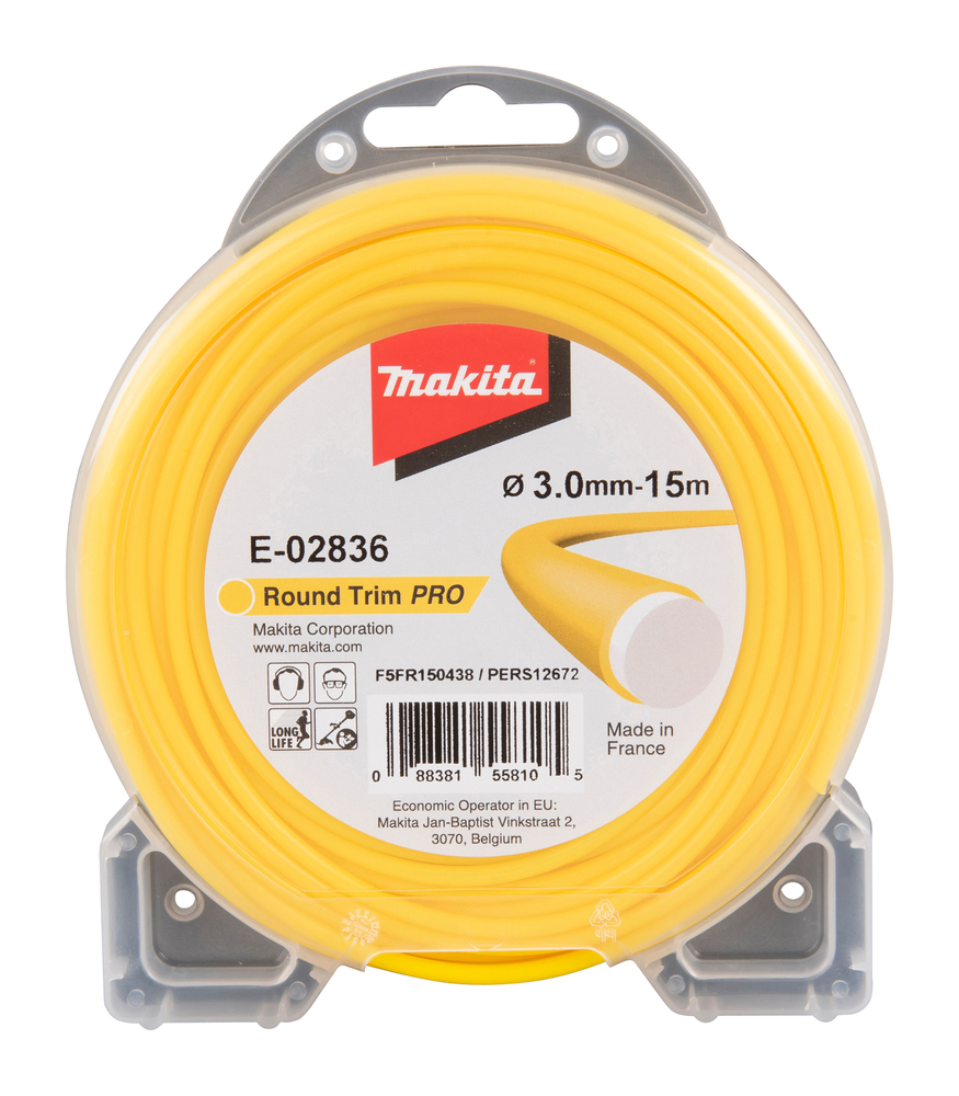 Makita Mähfaden - rund - 3 mm - E-02836 - 15m - für Rasentrimmer