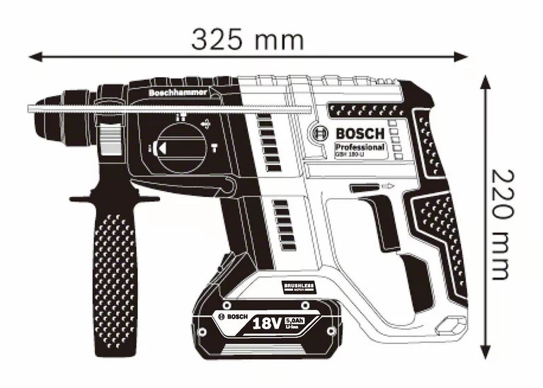 Bosch Akku Bohrhammer GBH 18V-21 - L-BOXX - 2x GBA 4AH - GAL1880CV