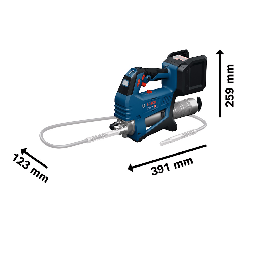 Bosch Fettpresse Kartuschenpresse GFP 18V-10 - Akku 18V - für präzises Schmieren
