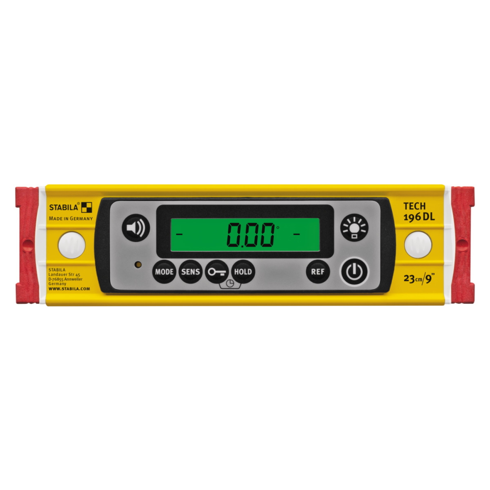 Stabila Elektronik Wasserwaage TECH 196 DL - 23 cm - mit Tasche - IP67 - 19831