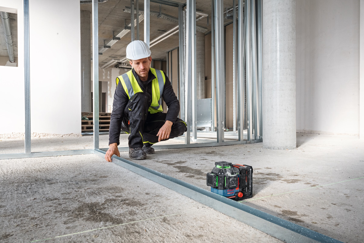Bosch Linienlaser EXPERT EXLL18V-120-33CG - Akku - 3x360 grün IP65 120m Radius