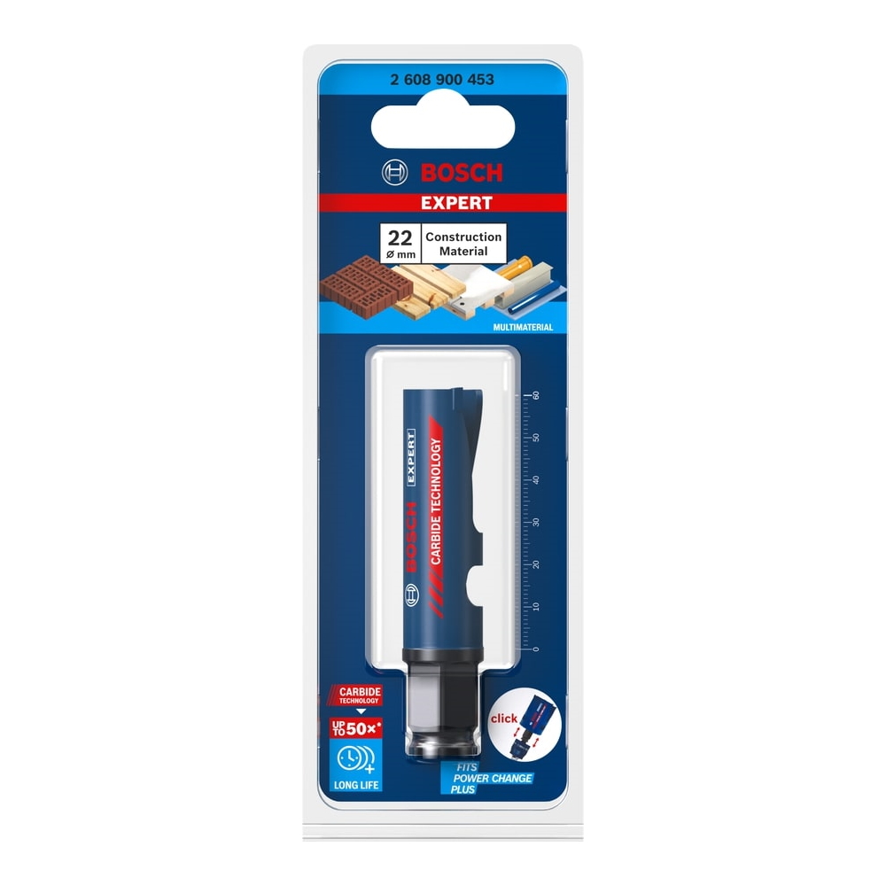 Bosch Lochsäge EXPERT Construction Material - 60mm Arbeitslänge - Ø 22 - 105 mm