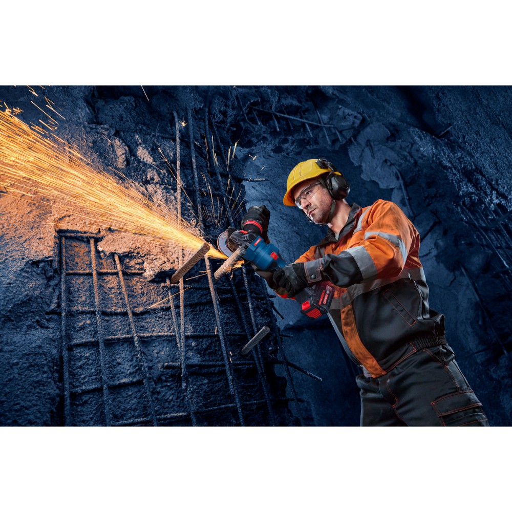 Bosch Winkelschleifer EXPERT EXWS18V-15PS - L-Boxx - 2x 18V 8Ah Akku - Ladegerät