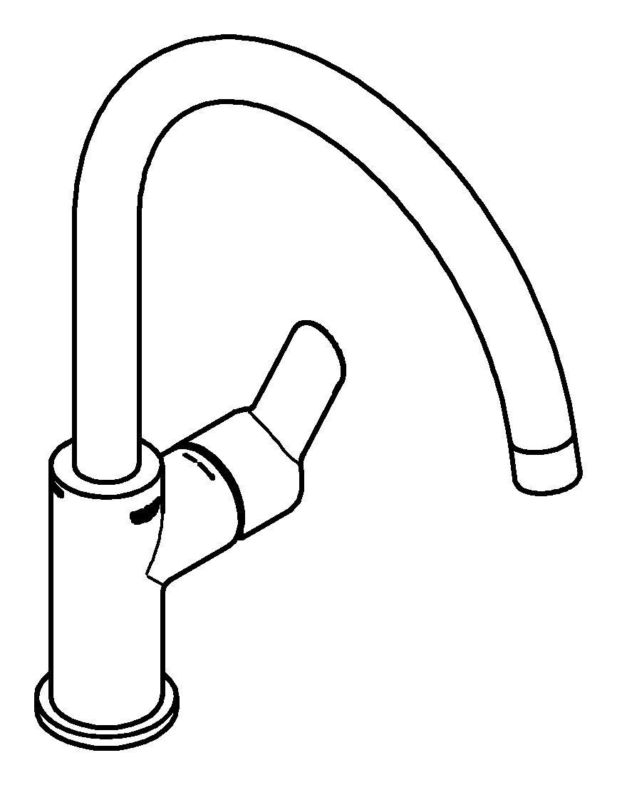Grohe 2x Spültisch-Einhebelmischer BauEdge - 31367000 - schwenkbarer Auslauf