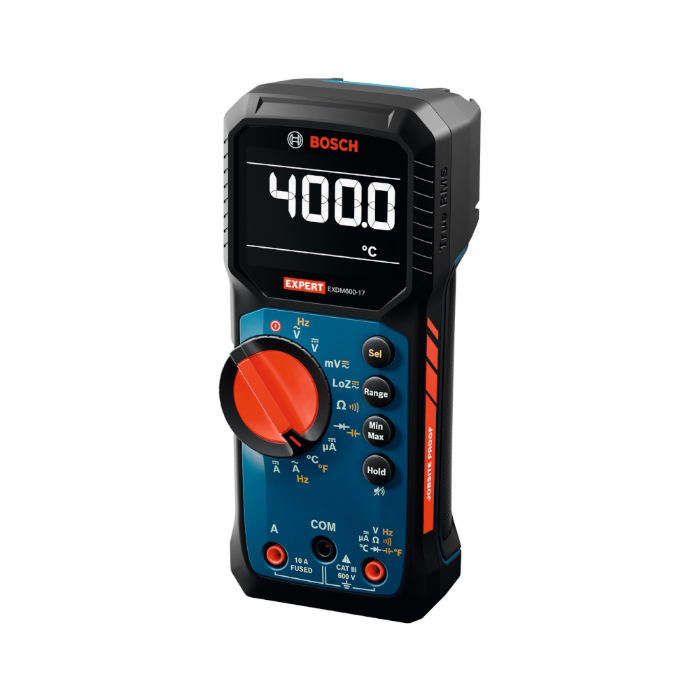 Bosch Digitalmultimeter EXPERT EXDM600-17 IP65 600V True RMS -40 bis 400°C